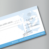 Chèque Géant personnalisé - faux chèque à imprimer- impression rapide
