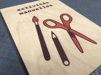 Impression ou gravure sur bois