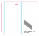 Boîte avec fenêtre. Se combine avec un encart forme fermeture éclair pour "dézipper" les cartes incluses dans la boîte.