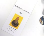 impression calendrier avec spirale noire