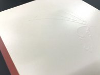 Gaufrage par moule sur série de cartes de voeux