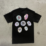 Impression DTG 4 couleurs + blanc sur T-shirt noir