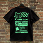 Flocage phoshorescent sur T-shirt noir