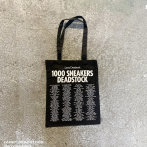 Sérigraphie blanche sur Tote bag noir