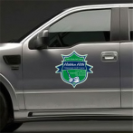 Aimant découpé à la forme pour carrosserie ou plaque métallisée.