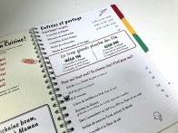 Menu ouvert avec onglets.