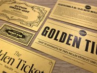 Impression de ticket d'or sur papier doré 300g