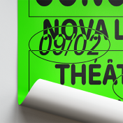 print on neon green paper