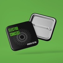 badge carré, badge épingle carré