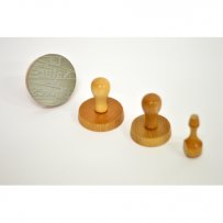 tampon bois rond, tampon encreur rond