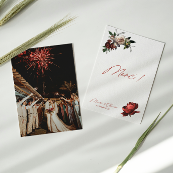 Impression de carte de remerciement