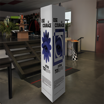 impression totem en carton, imprimer totem en carton